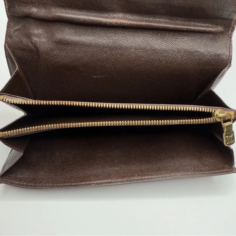 Louis Vuitton Portefeuille Sarah Damier Wallet Ebene Brown | Women’s | Used |